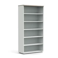 Bibliothèque ouverte mélaminé Obade - h. 197 x l. 100 cm - 5 tablettes mélaminé