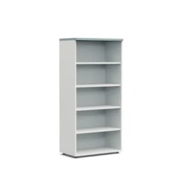 Bibliothèque ouverte mélaminé Obade - h. 165 x l. 80 cm - 4 tablettes mélaminé