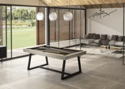 Billard d'intérieur Brio Oslo avec plateau table - drap gris ardoise
