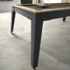 Billard d'intérieur Steel Chêne sablé - pieds gris - drap gris ardoise