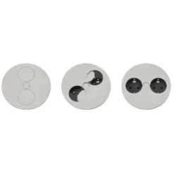 Boitier affleurant 2 PC à fermeture pivotante - inox