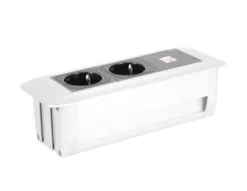 Boitier encastré 2 PC + 1 RJ45 - à commander en même temps que la table