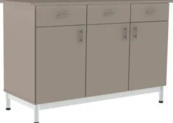 Buffet Bandana - 3 portes, 3 tiroirs - l. 143 x h. 90,5 x pr. 55 cm