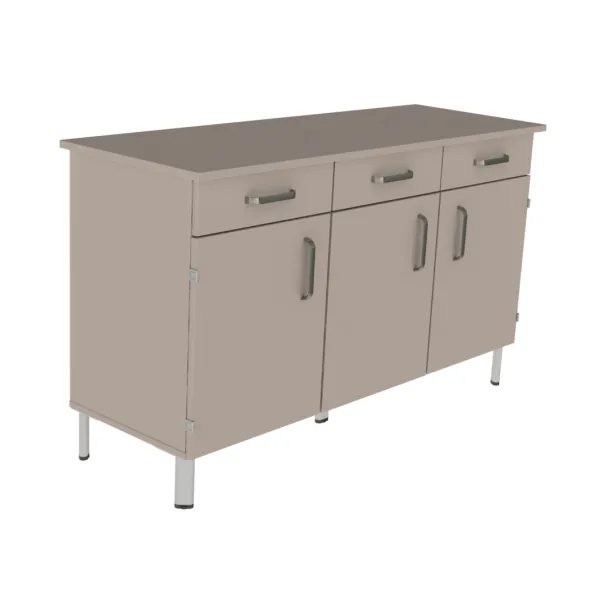 Buffet 3 portes 3 tiroirs Aloe II - l. 154 x h. 90 x pr. 54 cm -