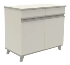 Buffet 2 portes, 2 tiroirs Soline - hêtre verni teinté l. 104,5 x h. 90 x pr. 54,5 cm