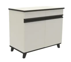 Buffet 2 portes, 2 tiroirs Soline - hêtre verni teinté l. 104,5 x h. 90 x pr. 54,5 cm