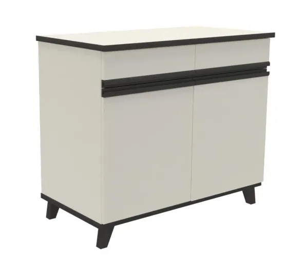Buffet 2 portes, 2 tiroirs Soline - hêtre verni teinté l. 104,5 x h. 90 x pr. 54,5 cm