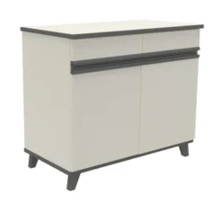Buffet 2 portes, 2 tiroirs Soline - hêtre verni teinté l. 104,5 x h. 90 x pr. 54,5 cm