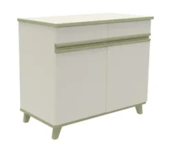 Buffet 2 portes, 2 tiroirs Soline - hêtre verni teinté l. 104,5 x h. 90 x pr. 54,5 cm