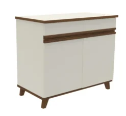 Buffet 2 portes, 2 tiroirs Soline - hêtre verni teinté l. 104,5 x h. 90 x pr. 54,5 cm
