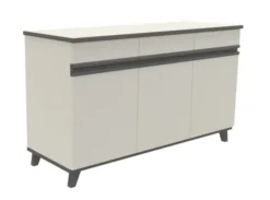 Buffet 3 portes, 3 tiroirs Soline - hêtre verni teinté l. 154 x h. 90 x pr. 54,5 cm