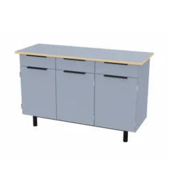 Buffet 3 portes 3 tiroirs Zen - l. 146 x h. 92 x pr. 55 cm