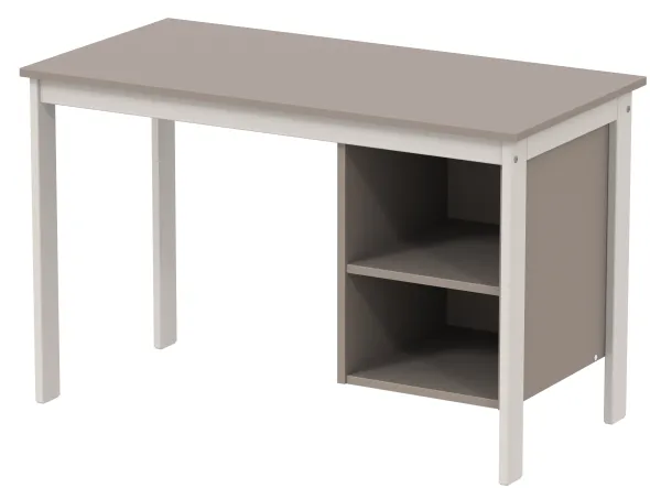 Bureau avec caisson ouvert - Naya - 120 x 60 cm - structure hêtre teinté