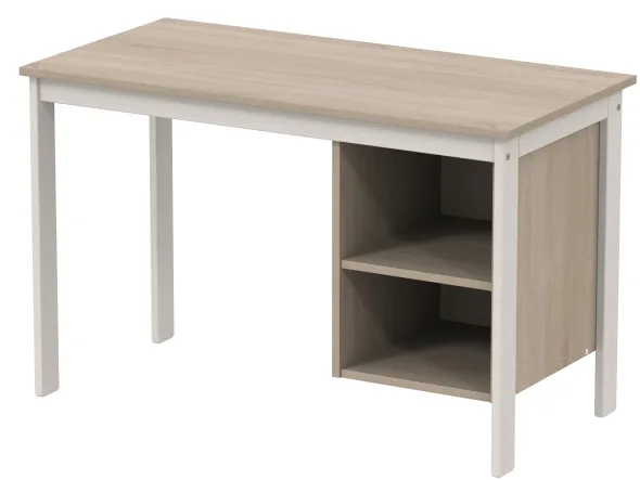 Bureau avec caisson ouvert - Naya - 120 x 60 cm - structure hêtre teinté