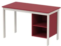 Bureau avec caisson ouvert - Naya - 120 x 60 cm - structure hêtre teinté