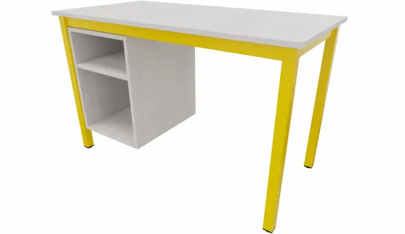 Bureau avec caisson ouvert 1 tablette - Square - l. 120 x pr. 60 cm