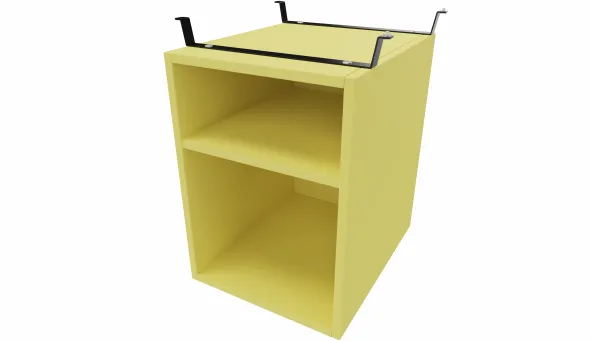 Bureau avec caisson ouvert 1 tablette - Square - l. 120 x pr. 60 cm