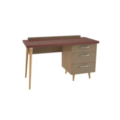 Bureau avec caisson 3 tiroirs - Lagune - l. 130 x pr. 58 cm