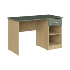Bureau avec 1 tiroir et caisson ouvert - Odéos - 120 x 60 cm 1 tablette