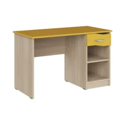 Bureau avec 1 tiroir et caisson ouvert - Odéos - 120 x 60 cm 1 tablette