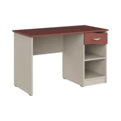 Bureau avec 1 tiroir et caisson ouvert - Odéos - 120 x 60 cm 1 tablette