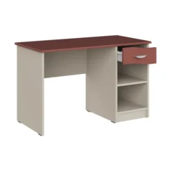 Bureau avec 1 tiroir et caisson ouvert - Odéos - 120 x 60 cm 1 tablette