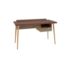 Bureau avec 1 tiroir et 1 niche - Lagune - l. 130 x pr. 58 cm