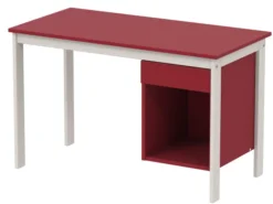 Bureau avec 1 tiroir et 1 niche - Naya - 120 x 60 cm - structure hêtre teinté