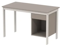 Bureau avec 1 tiroir et 1 niche - Naya - 120 x 60 cm - structure hêtre teinté