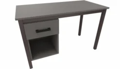 Bureau avec 1 tiroir et 1 niche ouverte - Square - l. 120 x pr. 60 cm