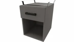 Bureau avec 1 tiroir et 1 niche ouverte - Square - l. 120 x pr. 60 cm