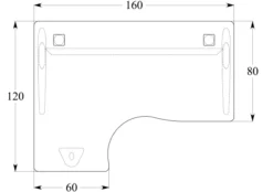 Bureau compact 90° asymétrique Corial - l. 160 x l. 120 x pr. 80-60 cm