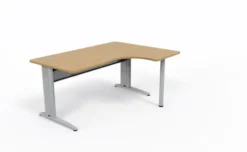 Bureau compact 90° asymétrique Corial - l. 160 x l. 120 x pr. 80-60 cm - délai court