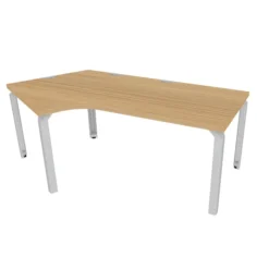 Bureau compact 120° asymétrique Epure - l. 160 x l. 80 x pr. 80-80 cm
