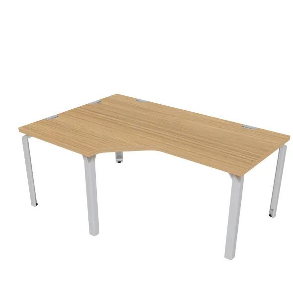 Bureau compact 90° asymétrique Epure - l. 180 x l. 120 x pr. 80-80 cm