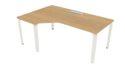 Bureau compact 90° asymétrique Epure - l. 180 x l. 120 x pr. 80-60 cm - top access