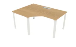 Bureau compact 90° asymétrique Epure - l. 160 x l. 120 x pr. 80-80 cm - top access