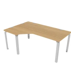 Bureau compact 90° asymétrique Epure - l. 180 x l. 120 x pr. 80-60 cm