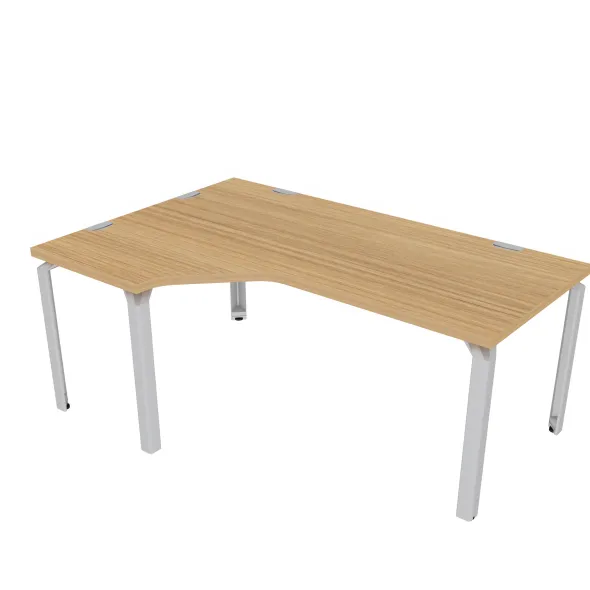 Bureau compact 90° asymétrique Epure - l. 180 x l. 120 x pr. 80-60 cm