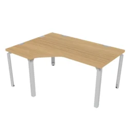 Bureau compact 90° asymétrique Epure - l. 160 x l. 120 x pr. 80-60 cm