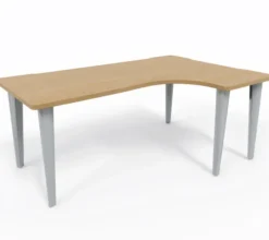 Bureau compact 90° asymétrique Evidence - l. 180 x l. 120 x pr. 80-60 cm