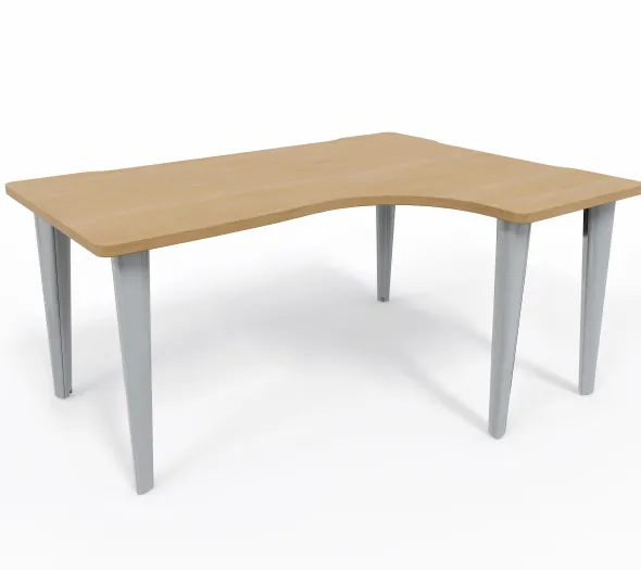Bureau compact 90° asymétrique Evidence - l. 160 x l. 120 x pr. 80-60 cm - délai court