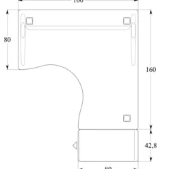 Bureau compact 90° symétrique Corial - l. 160 x pr. 80 cm + caisson hauteur bureau