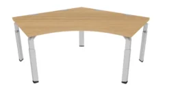 Bureau compact 120° symétrique Epure - l. 120 x pr. 80 cm - piétement réglable en hauteur