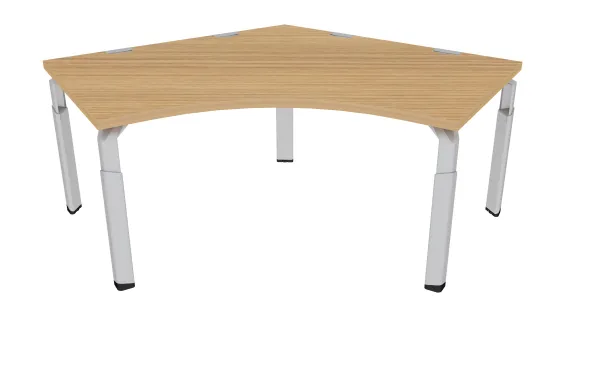 Bureau compact 120° symétrique Epure - l. 120 x pr. 80 cm - piétement réglable en hauteur