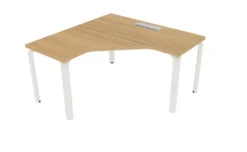Bureau compact 90° symétrique Epure - l. 140 x pr. 60 cm - top access