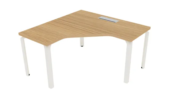 Bureau compact 90° symétrique Epure - l. 140 x pr. 60 cm - top access
