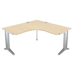 Bureau compact 90° symétrique Fusion - l. 160 x pr. 80 cm - pieds C