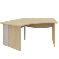 Bureau compact 120° symétrique Majesty - l. 185 x pr. 80 cm - pieds panneaux