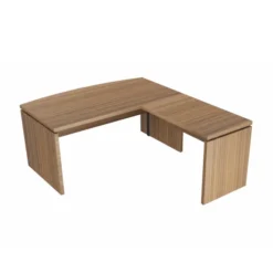 Bureau courbe Amphitéo - l. 160 x pr. 80-90 cm + retour sur pied l. 100 x pr. 60 cm
